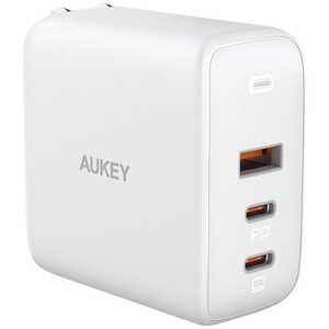 AUKEY（オーキー） USB充電器 Omnia Mix3 90W PD対応 [USB-A 1ポート/USB-C 2ポート] ホワイト White PAB6SWT