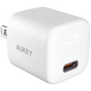 AUKEY USB充電器 Omnia 20W PD対応 [USB-C 1ポート] ホワイト PA-B1-WT