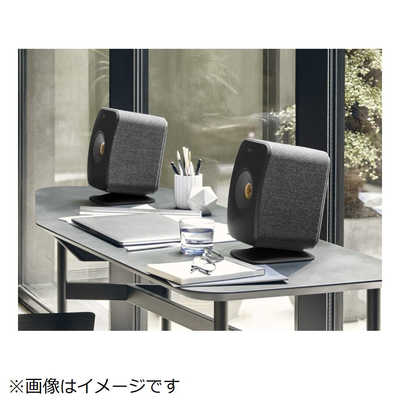 KEF ケーイーエフ LSX デスクスタンド 2台1組 Black KEFP1DESKPAD の 