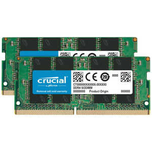 CRUCIAL ΡPCߥ 32GB(16GBx2)DDR4 2400MT/s(PC419200)CL17 SODIMM 260pin֥Х륯ʡ CT2K16G4SFD824A