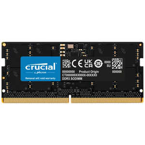 CRUCIAL 増設用メモリ DDR5-4800[SO-DIMM DDR5 /16GB /1枚] CT16G48C40S5