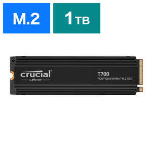 CRUCIAL T700 1TB PCIe Gen5 NVMe M.2 SSD ヒートシンク付き ［M.2］「バルク品」 CT1000T700SSD5JP