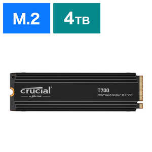 CRUCIAL T700 4TB PCIe Gen5 NVMe M.2 SSD ҡȥդ M.2ϡ֥Х륯ʡ CT4000T700SSD5JP