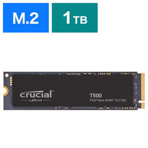 CRUCIAL ¢SSD PCI-Express³ NVMe (PCIe Gen 4 x4) Non-Heatsink T500 Non-Heatsink 1TB /M.2ϡ֥Х륯ʡ CT1000T500SSD8JP