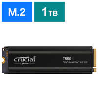 内蔵型SSD crucial T500 with heatsink PRO 1TB CRUCIAL 内蔵SSD PCI-Express接続 NVMe (PCIe Gen 4 x4) Heatsink付