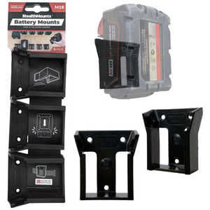STEALTHMOUNTS バッテリーマウントミルウォーキーM18用(6個入り) ブラック BMMW18BLK6 STEALTHMOUNTS バッテリーマウントミルウォーキーM18用(6個入り) ブラック BMMW18BLK6