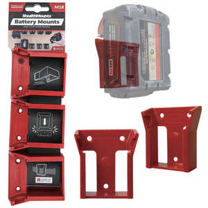 STEALTHMOUNTS バッテリーマウントミルウォーキーM18用(6個入り) レッド BMMW18RED6 STEALTHMOUNTS バッテリーマウントミルウォーキーM18用(6個入り) レッド BMMW18RED6