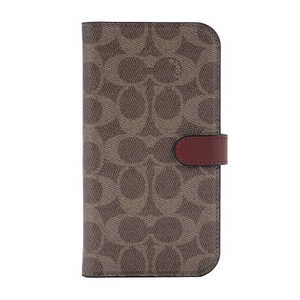 COACH iPhone 14 Plus 6.7インチ Coach Folio Case Signature C Khaki CIPH-122-SCTAN