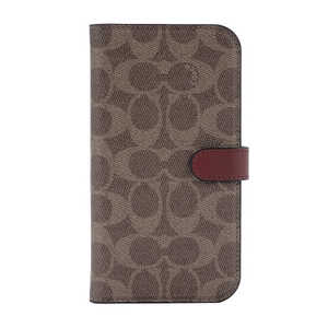 COACH iPhone 14 Plus 6.7インチ Coach Folio Case Signature C Khaki CIPH122SCTAN