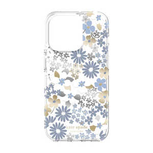 KATESPADE iPhone 14 Pro 6.1インチ KSNY Protective Hardshell Flower FieldsDusty Blue KSIPH-223-FFDB
