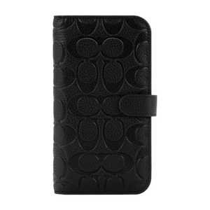 COACH iPhone 14 Plus 6.7インチ Coach Folio Case Black Pebbled CIPH-136-BLKEB