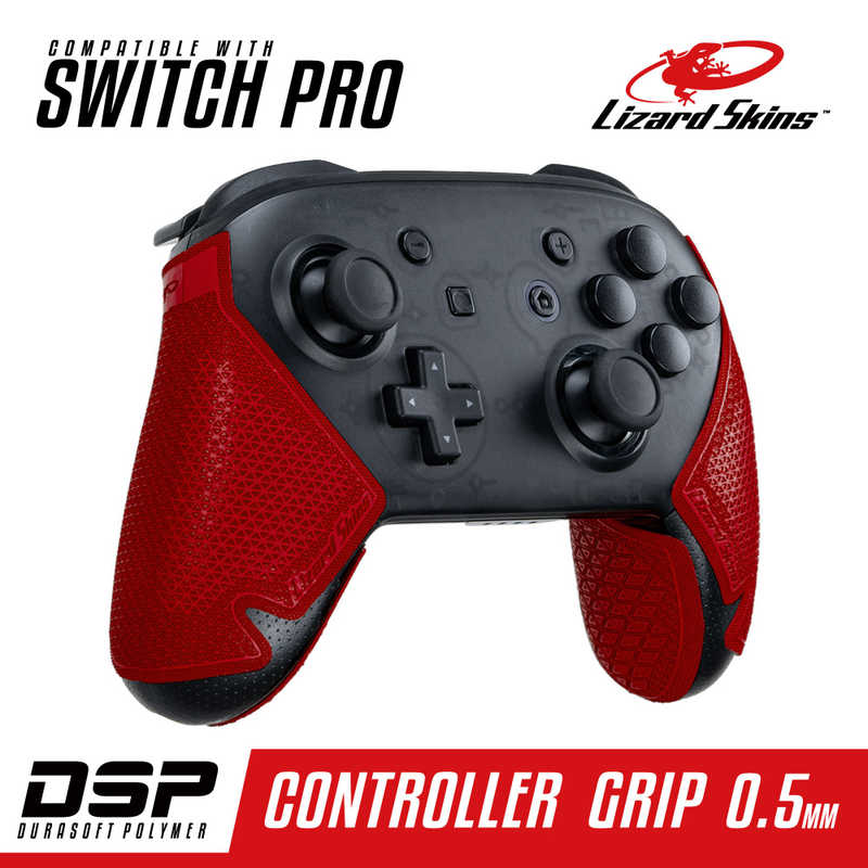 LIZARDSKINS LIZARDSKINS DSP Switch Pro専用 ゲームコントローラー用グリップ レッド  