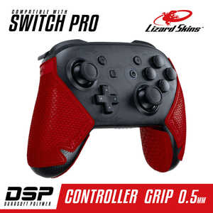 LIZARDSKINS DSP Switch Pro専用 ゲームコントローラー用グリップ レッド