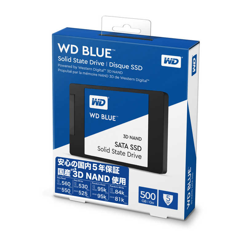WESTERN DIGITAL WESTERN DIGITAL 内蔵SSD 500GB WD BLUE 3D NAND｢バルク品｣ WDS500G2B0A WDS500G2B0A