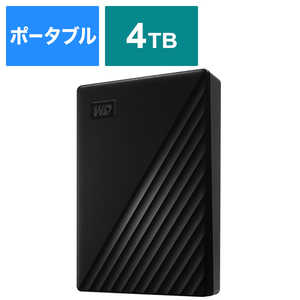 WESTERN DIGITAL USB 3.1 Gen 1(USB 3.0)/2.0対応 ポｰタブルHDD WD My Passport 4TB WDBPKJ0040BBK-JESN ブラック