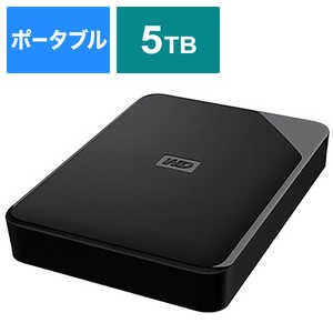 WESTERN DIGITAL �O�t��HDD USB-A�ڑ� WD Elements SE Portable [5TB /�|�[�^�u���^] WDBJRT0050BBK-JESE