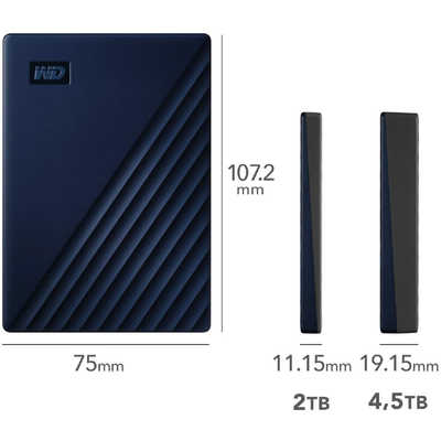 WESTERN DIGITAL 外付けHDD USB-C+USB-A接続 My Passport for Mac