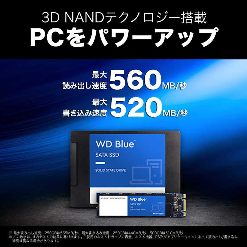 WESTERN DIGITAL WESTERN DIGITAL WD Blue SA510 SATA SSD [2.5インチ]｢バルク品｣ WDS500G3B0A WDS500G3B0A