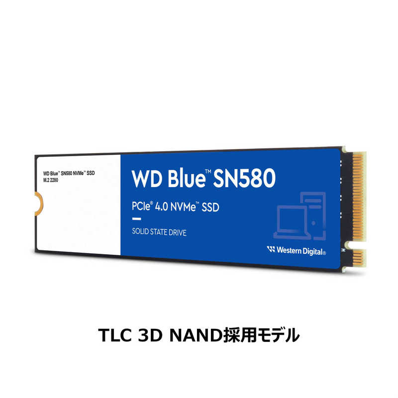 WESTERN DIGITAL WESTERN DIGITAL 内蔵SSD PCI-Express接続 WD Blue SN580 [500GB /M.2]「バルク品」 WDS500G3B0E WDS500G3B0E