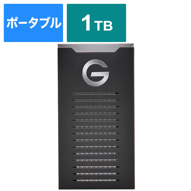 SANDISKPROFESSIONAL SANDISKPROFESSIONAL USB 3.2 Gen 2対応ポータブルSSD 【G-DRIVE SSD】 ブラック [1TB /ポータブル型] SDPS11A-001T-GBANB SDPS11A-001T-GBANB