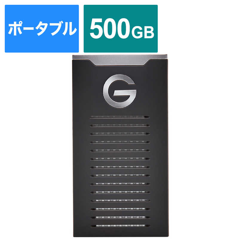 SANDISKPROFESSIONAL SANDISKPROFESSIONAL USB 3.2 Gen 2対応ポータブルSSD 【G-DRIVE SSD】 ブラック [500GB /ポータブル型] SDPS11A-500G-GBANB SDPS11A-500G-GBANB