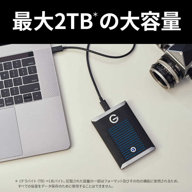 SANDISKPROFESSIONAL SANDISKPROFESSIONAL 外付けSSD Thunderbolt接続 【受注生産品】 G-DRIVE Pro SSD ブラック [1TB /ポータブル型] SDPS51F-001T-GBANB SDPS51F-001T-GBANB