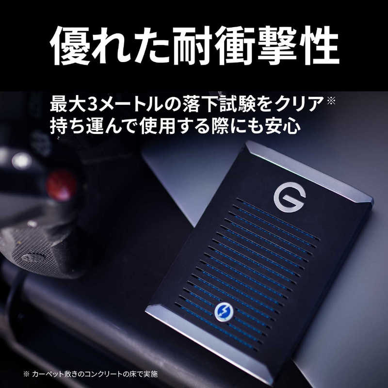 SANDISKPROFESSIONAL SANDISKPROFESSIONAL 外付けSSD Thunderbolt接続 【受注生産品】 G-DRIVE Pro SSD ブラック [1TB /ポータブル型] SDPS51F-001T-GBANB SDPS51F-001T-GBANB
