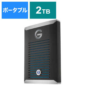 SANDISKPROFESSIONAL 外付けSSD Thunderbolt接続 【受注生産品】 G-DRIVE Pro SSD ブラック [2TB /ポータブル型] 受発注商品 SDPS51F002TGBANB