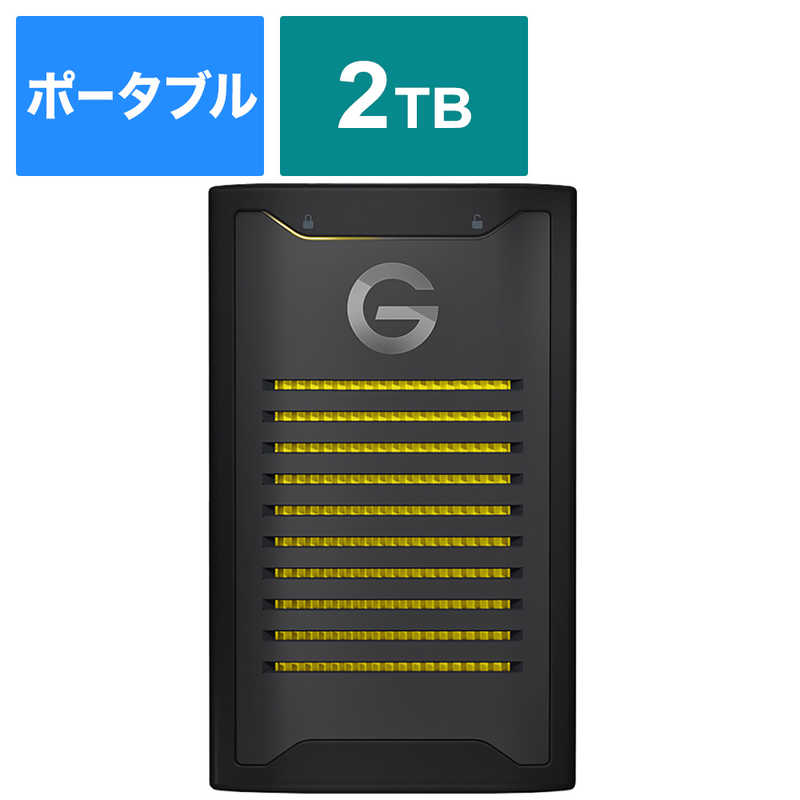 SANDISKPROFESSIONAL SANDISKPROFESSIONAL 外付けSSD USB-C＋USB-A接続 ブラック [2TB /ポータブル型] SDPS41A-002T-SBANB SDPS41A-002T-SBANB