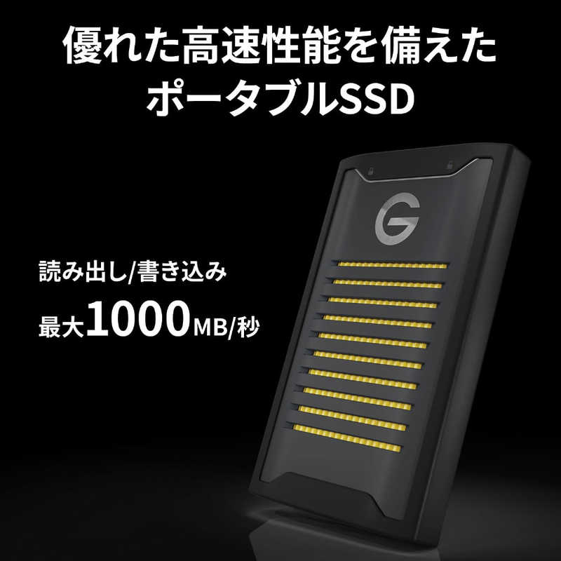 SANDISKPROFESSIONAL SANDISKPROFESSIONAL 外付けSSD USB-C＋USB-A接続 ブラック [2TB /ポータブル型] SDPS41A-002T-SBANB SDPS41A-002T-SBANB