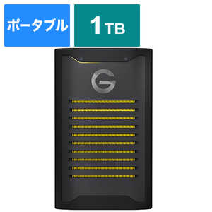 SANDISKPROFESSIONAL 外付けSSD USB-C＋USB-A接続 【受注生産品】 G-DRIVE ArmorLock SSD ブラック [1TB /ポータブル型] SDPS41A-001T-SBANB