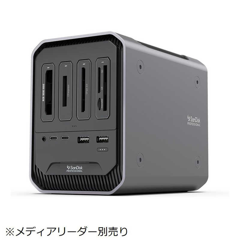 SANDISKPROFESSIONAL SANDISKPROFESSIONAL プロフェッショナル向け 4ベイメディアリーダー対応スロット搭載 ドッキングステーション【PRO-DOCK 4】 SDPD14F0000SBAAD SDPD14F0000SBAAD