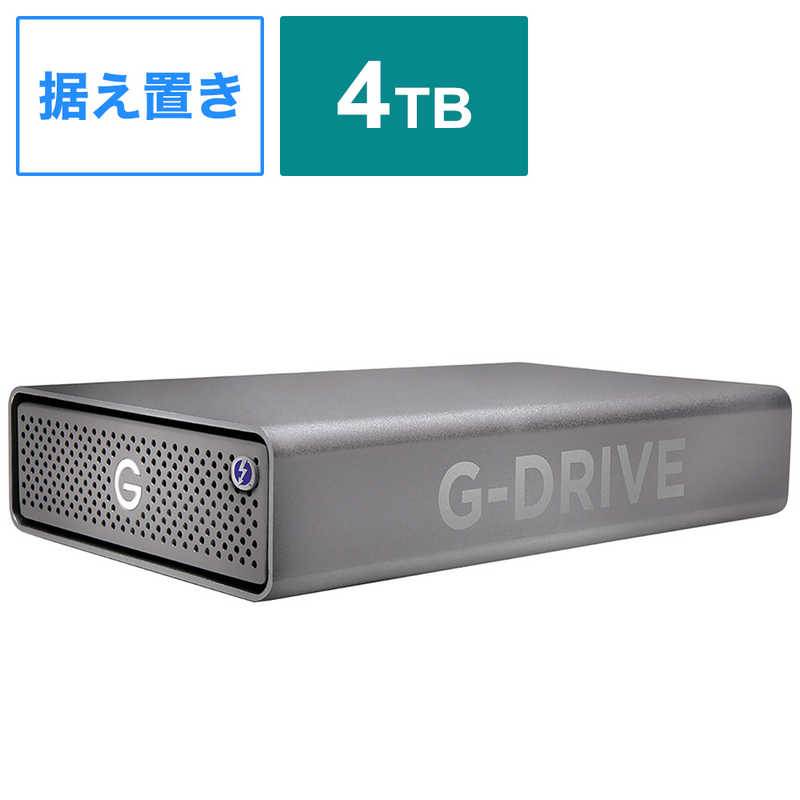 SANDISKPROFESSIONAL SANDISKPROFESSIONAL 外付けHDD Thunderbolt+USB-C接続 G-DRIVE Pro [4TB /据え置き型] SDPH51J-004T-SBAAD SDPH51J-004T-SBAAD