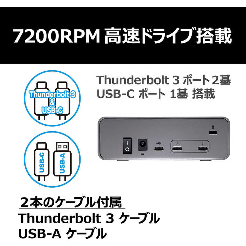 SANDISKPROFESSIONAL SANDISKPROFESSIONAL 外付けHDD Thunderbolt+USB-C接続 G-DRIVE Pro [4TB /据え置き型] SDPH51J-004T-SBAAD SDPH51J-004T-SBAAD