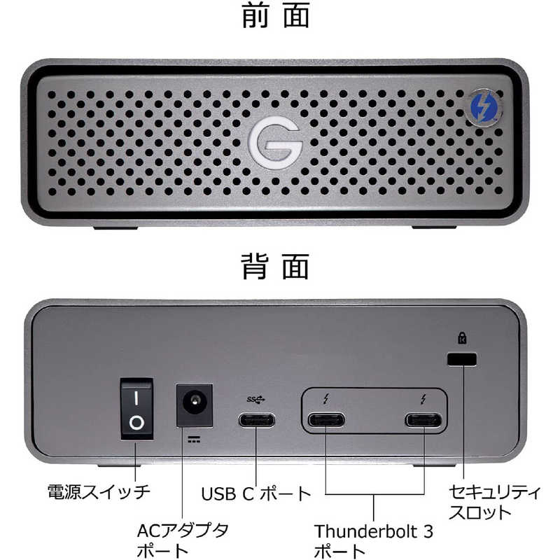 SANDISKPROFESSIONAL SANDISKPROFESSIONAL Thunderbolt3／USB-C対応　Mac用外付けハードディスク 【G-DRIVE Pro】 [18TB /据え置き型] SDPH51J-018T-SBAAD SDPH51J-018T-SBAAD