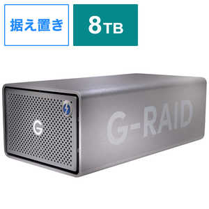 SANDISKPROFESSIONAL Thunderbolt3対応 デュアルドライブハードディスク 【RAID 0、1対応 G-RAID 2】 [8TB /据え置き型] SDPH62H-008T-SBAAD