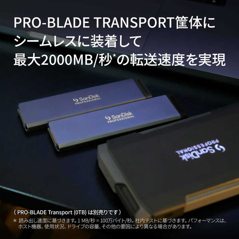 SANDISKPROFESSIONAL SANDISKPROFESSIONAL PRO-BLADEシリーズ NVMeモジュラーSSD PRO-BLADE SSD Mag「受注生産品」 [4TB] SDPM1NS-004T-GBAND SDPM1NS-004T-GBAND