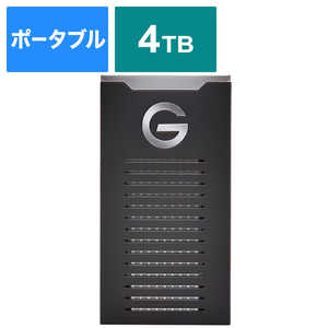 SANDISKPROFESSIONAL 【受注生産品】外付けSSD USB-C+USB-A接続 G-DRIVE SSD ブラック [4TB /ポータブル型] 受発注商品 SDPS11A004TGBANB