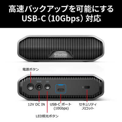 SANDISKPROFESSIONAL 外付けHDD USB-C接続 GDRIVE ［4TB 据え置き型 
