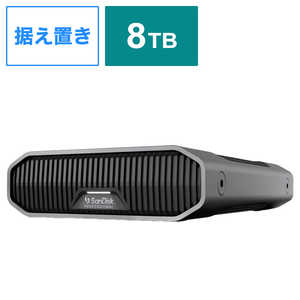 SANDISKPROFESSIONAL 外付けHDD USB-C接続 ［8TB /据え置き型］ SDPHF1A-008T-SBAAD