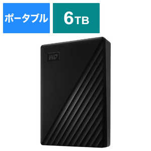 WESTERN DIGITAL 外付けHDD My Passport 2024年モデル ［6TB /ポータブル型］ ブラック WDBR9S0060BBK-JESN