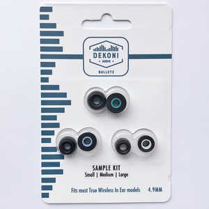 DEKONIAUDIO ノズル径4.9mmTWS用 低反発イヤーピース S/M/L 各1ペア､合計3ペア ETZ-TWS-PL
