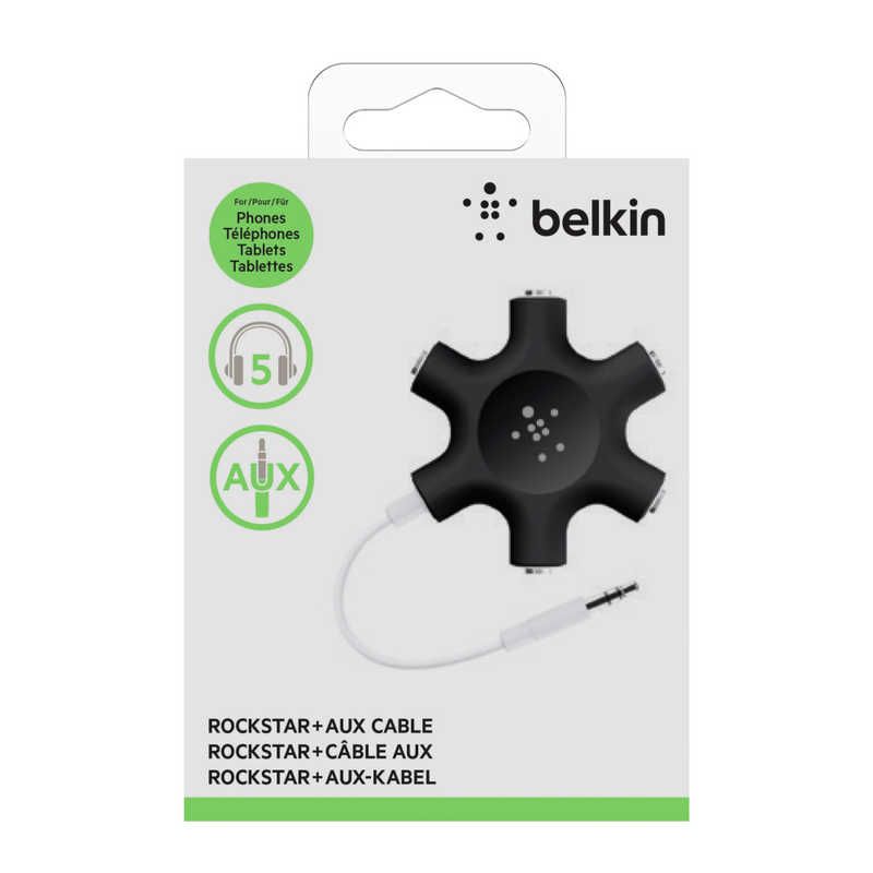 BELKIN BELKIN ロックスター スピーカー アンド ステレオ スプリッター 黒 F8Z274BTBLK F8Z274BTBLK