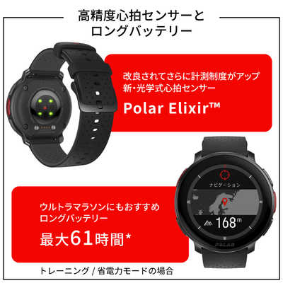 POLAR  VANTAGE V ブラック 心拍センサー付き（箱付き） POLAR GPSスマートウォッチ Vantage V3(バンテージ V3) ナイト
