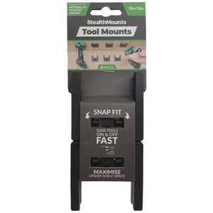 STEALTHMOUNTS ツールマウントハイコーキ/メタボHPT/ヒタチ18V用(4個入り) ブラック TMMHH18BLK4
