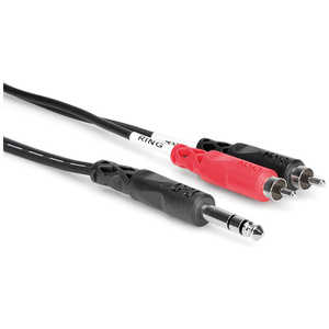 HOSA 2M ステレオフォンオス-RCAオスX2 インサーションケーブル TRS-202