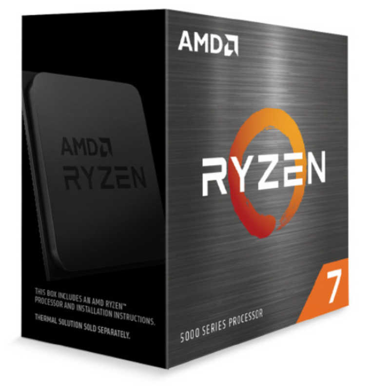 AMD AMD 【CPUクーラー別売】AMD Ryzen 7 5800X W/O Cooler (8C/16T3.8GHz105W) 100-100000063WOF 100-100000063WOF
