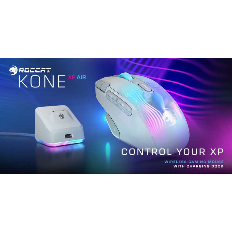 ROCCAT ROCCAT ゲーミングマウス Kone XP Air ホワイト [光学式 /無線(ワイヤレス) /10ボタン /Bluetooth･USB] ROC-11-446-01 ROC-11-446-01