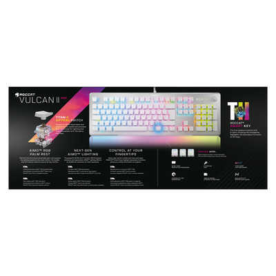 ROCCAT ゲーミングキーボード+リストレスト VULCAN II Max ホワイト
