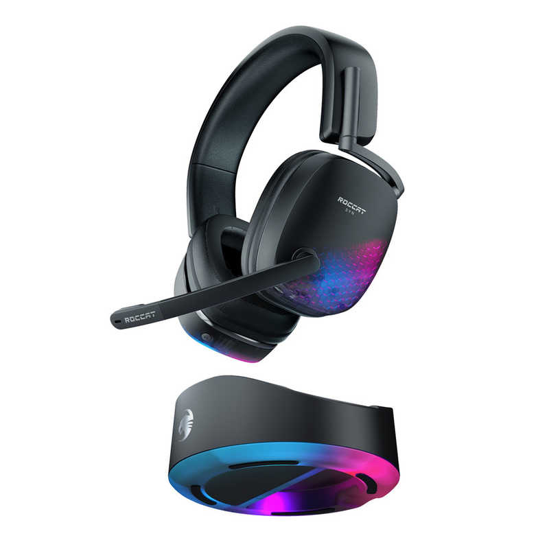 ROCCAT ROCCAT Syn Max Air ドック付きワイヤレス 3D Audio RGB ゲーミングヘッドセット ［ワイヤレス(Bluetooth＋USB) /両耳 /ヘッドバンドタイプ］ ROC1415501 ROC1415501